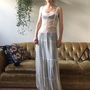 Lace stretchy sheer dress